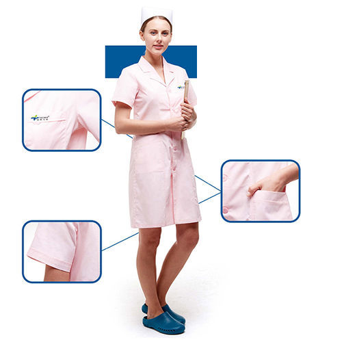 Vestido de enfermeira de mulher - Nanning Tecbod Biological Technology - antiestático / antimicrobiano / azul
