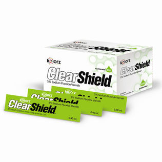 Material dentário de verniz de fluoreto - Kolorz ClearShield - DMG America - de profilaxia dentária / em pasta