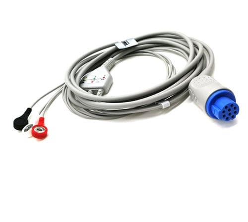 Cabo de ECG de 3 fios - EC203SI-092 - Shenzhen Redy-Med Technology Co.,Ltd - 5 vias