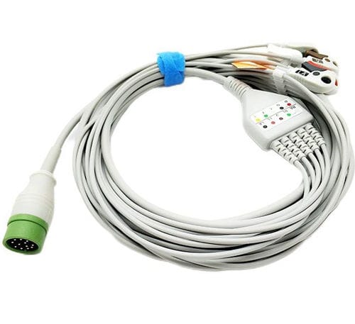 Cabo de ECG de 3 fios - Shenzhen Redy-Med Technology Co.,Ltd - 5 vias