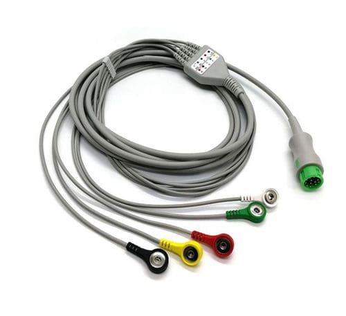 Cabo de ECG de 3 fios - EC203SA-012 - Shenzhen Redy-Med Technology Co.,Ltd - 5 vias
