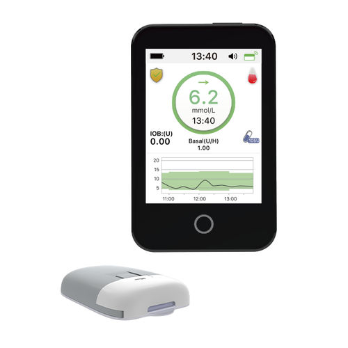 Bomba de insulina com conexão sem fio - TouchCare® Nano - Medtrum - com touch screen / com monitor contínuo de glicose / à prova de água