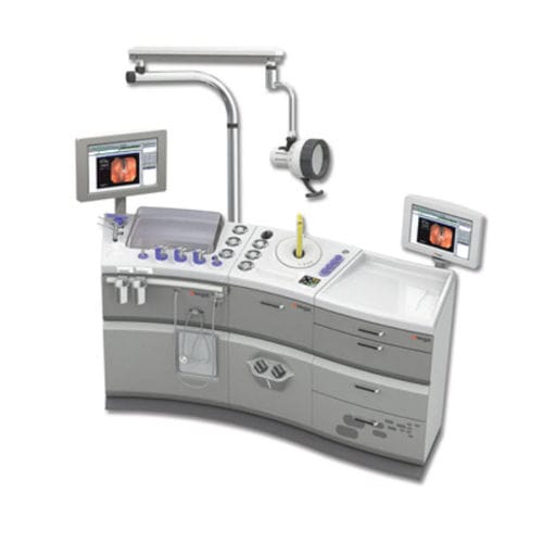 Estação de trabalho de ORL - NET-600A - Shanghai Nanos Medical - com monitor / com prateleiras / compacta