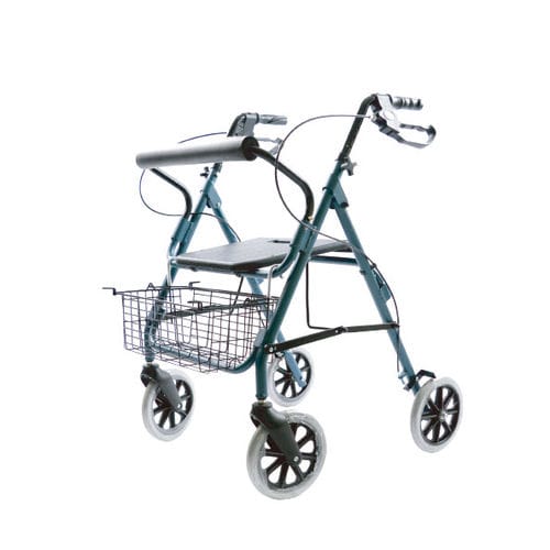 Andador com rodas de 4 rodas - YK7030 - Intco Machinery - estrutura de alumínio / com assento / com cesto