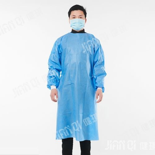 Capote cirúrgico unissexo - 20172640086 - Henan Province Jianqi Medical Equipment - descartável / estéril / azul