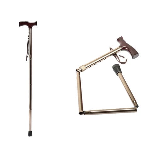 Bengala tipo T - KR927L - Zhenjiang Kangrui Rehabilitation Equipment Co., Ltd. - de altura regulável / dobrável