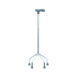 Bengala tipo T - KR922 - Zhenjiang Kangrui Rehabilitation Equipment Co., Ltd. - de 4 pontas / de altura regulável