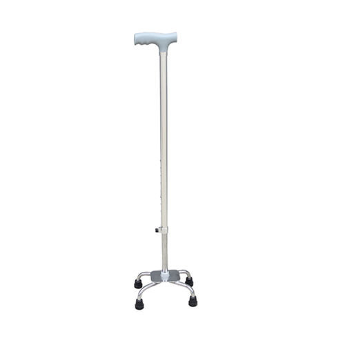 Bengala tipo T - KR924 - Zhenjiang Kangrui Rehabilitation Equipment Co., Ltd. - de 4 pontas / de altura regulável