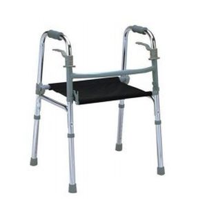 Andador com altura regulável - KR961L - Zhenjiang Kangrui Rehabilitation Equipment Co., Ltd. - com assento / dobrável