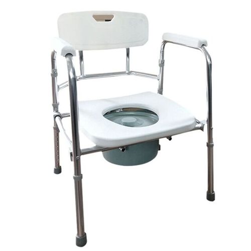 Cadeira de banho com braços - KRTU-5 - Zhenjiang Kangrui Rehabilitation Equipment Co., Ltd. - com abertura higiênica / com balde / com encosto