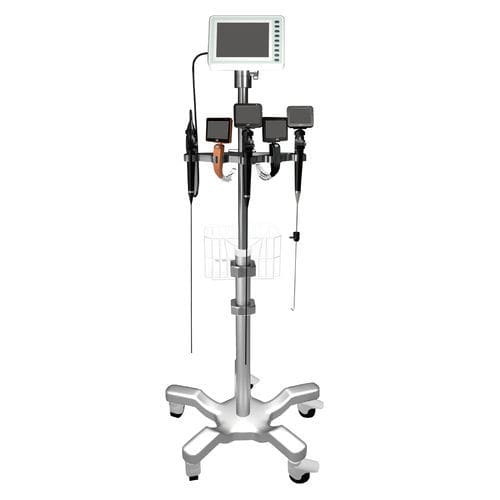 Carrinho hospitalar - YS-T5 - Jiangsu Mole Electronic Technology - para endoscópio / multifuncional / em aço inoxidável