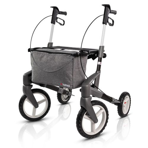 Andador com rodas de 4 rodas - Olympos ATR - TOPRO - com cesto / de altura regulável / dobrável
