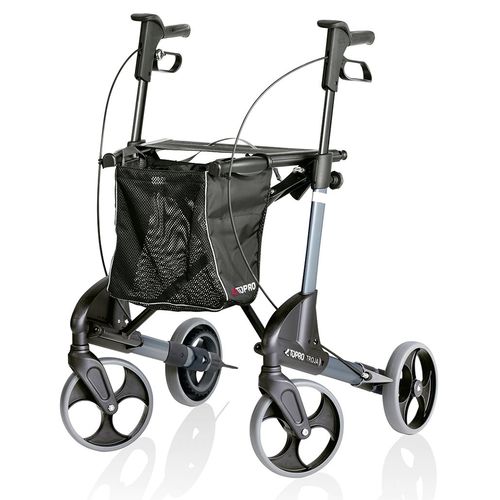 Andador com rodas de 4 rodas - Troja Neuro - TOPRO - com assento / com cesto / com apoio de braços