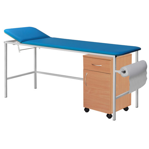 Mesa de exame manual - KRPT - Zapovit - com compartimentos de arrumação / articulada em 2 seções / azul