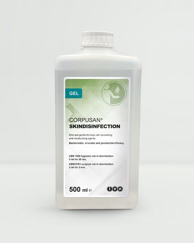 Desinfetante para higiene pessoal - CORPUSAN® - IVN Nettetal & Unigema - em gel / 500 ml / à base de álcool