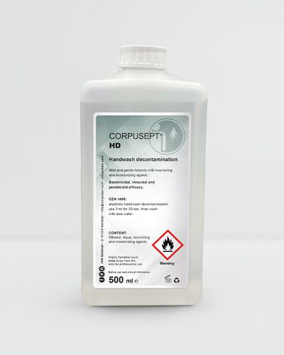 Sabonete líquido desinfetante virucida - CORPUSEPT® - IVN Nettetal & Unigema - fungicida / bactericida / esporicida