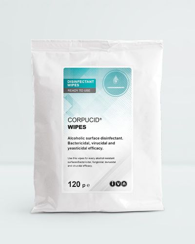 Lenços umedecidos para pisos e outras superfícies - CORPUCID® - IVN Nettetal & Unigema - emb. 120 unidades