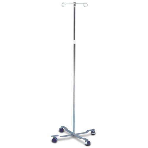 Suporte para soro com rodízios - MS-47110	 - MedSource Labs - 4 ganchos / 2 ganchos / em inox