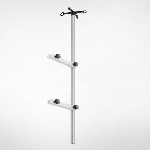 Suporte para soro de piso - 3030.AK - Üzümcü Hospital Equipment - 4 ganchos / em inox / em alumínio