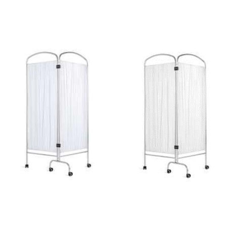 Biombo hospitalar dobrável - VL25X.10.BI.1204 - Valiamo - 2 tabuleiros / em aço inoxidável