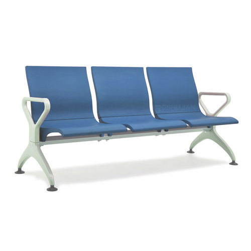 Longarina para sala de espera - SJ9075 - Foshan Oshujian Furniture Manufacturing Co., Ltd - com braços / com encosto alto / de 3 lugares