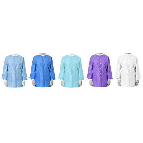 Jaleco hospitalar unissexo - GD-1451	 - Hubei Guarddent Medical Technology - L / M / S