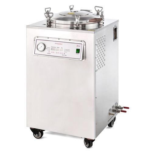 Esterilizador hospitalar cirúrgico - Sterilis  - Palakkad Surgical Industries - a vapor / de piso / móvel