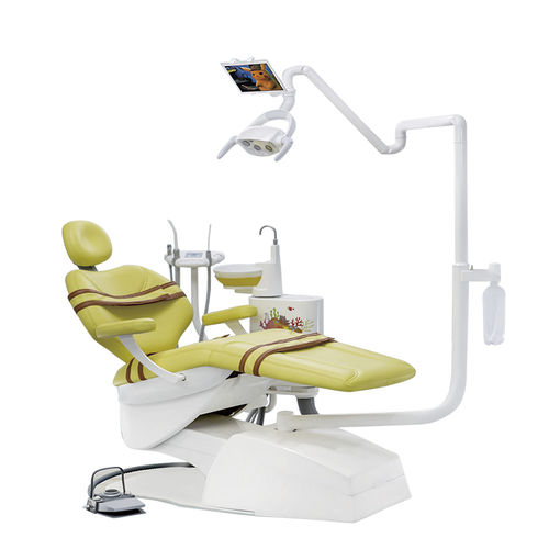 Conjunto odontológico com cadeira de acionamento elétrico - S2300 - Tangshan UMG Medical Instrument - com monitor / com mesa de equipo / com luz LED