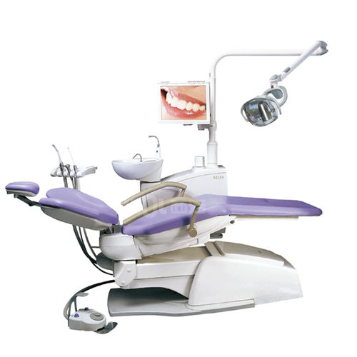 Conjunto odontológico com cadeira de acionamento elétrico - S2319 - Tangshan UMG Medical Instrument - com monitor / com mesa de equipo / com iluminação