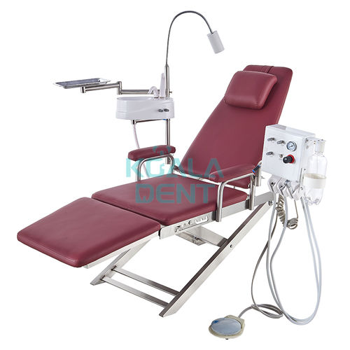 Cadeira odontológica com pedal - Premium - Foshan Koala Medical Technology - portátil / azul / vermelha