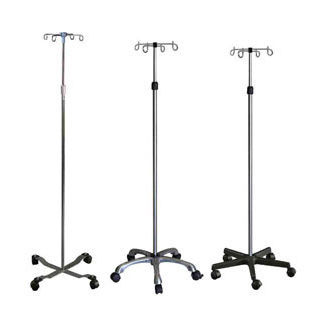 Suporte para soro com rodízios - PS-SST17 - Hengshui Plus Medical Devices Technology Co., Ltd. - 4 ganchos