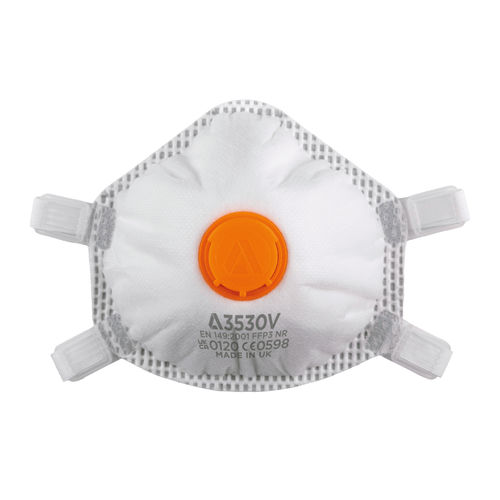 Respirador PFF3 - 3530V - Globus Group - tipo concha / branco
