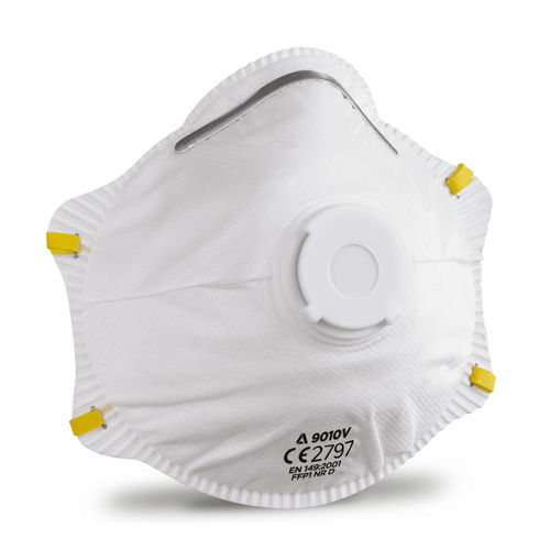 Máscara PFF1 - 9010V - Globus Group - em polipropileno / com válvula de exalação / tipo concha