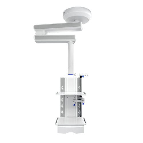 Estativa de braço de teto - FY-MD270/S320 - Jiangsu Fuyou Medical - para sala de cirurgia / 2 braços / com prateleiras
