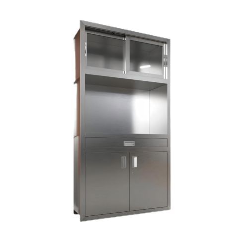 Armário vitrine para medicamentos - Jiangsu Fuyou Medical - para hospital / com porta / em aço inoxidável