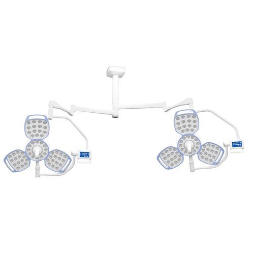 Foco cirúrgico de teto - Geeta500C+500 - Jiangsu Fuyou Medical - de LED / para sala de cirurgia / 2 braços