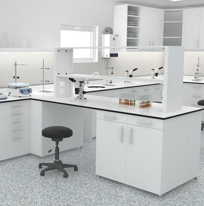 Bancada técnica de laboratório com prateleiras - NTS - Nükleon laboratory Equipments