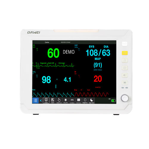 Monitor de paciente portátil - HD10-VET  - Dawei Medical - modular / de ECG / de respiração