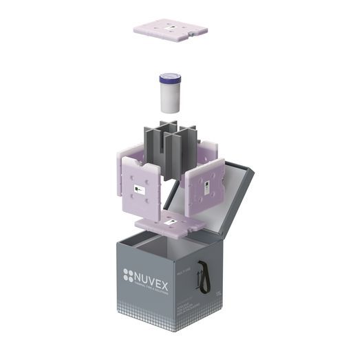 Caixa de embalagem para produtos farmacêuticos - NUVEX  - DGP Intelsius GmbH - para amostras biológicas / de transporte / para produtos termossensíveis