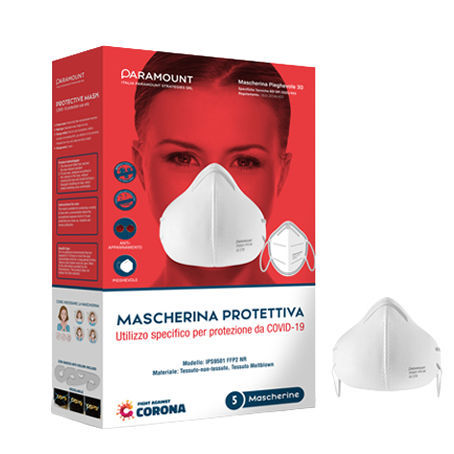 Máscara de proteção PFF2 - Italia Paramount Strategies - em tecido / em algodão / semifacial