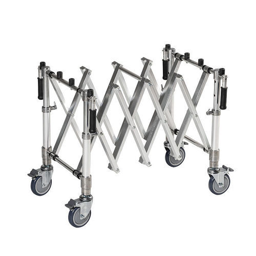 Carro pantográfico para elevação de corpos - YHR-CT01 - Zhangjiagang Herui Medical Equipment Co., Ltd. - em alumínio / para caixão