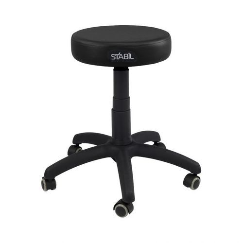 Mocho para estabelecimento de saúde - Stabil Premium - Stabil Equipment Ltd (UK) - com altura regulável / com rodízios / preto