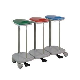 Carrinho para roupa suja - CBP103 - MC Saber - para hospital / de transporte / 3 bolsas
