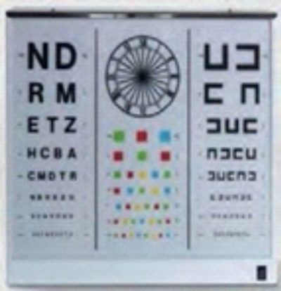 Tabela de optótipos retroiluminada - OPT101 - MC Saber