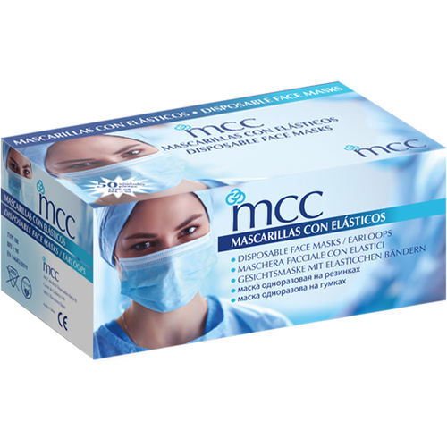 Máscara cirúrgica de tipo IIR - MCC Disposables - para adulto / caixa de 50 unid. / preta