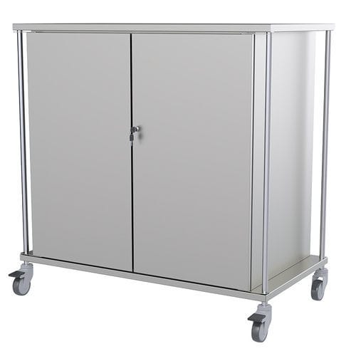 Carrinho de transporte - SCT170 series - Proxenon - em aço inoxidável / com 3 prateleiras / de estrutura fechada