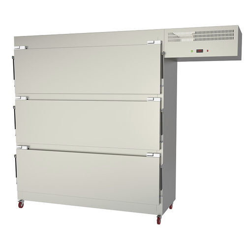 Câmara mortuária para macas de transporte de corpos - MBR310 - Proxenon - 3 corpos / com abertura lateral / com rodízios
