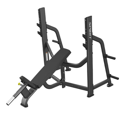 Banco de musculação inclinado - SP-7515 - SPIRIT Fitness - com suporte de halteres