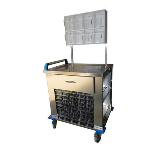 Carrinho hospitalar - Rinox S.r.l. - para sala de cirurgia / para uso geral / em aço inoxidável