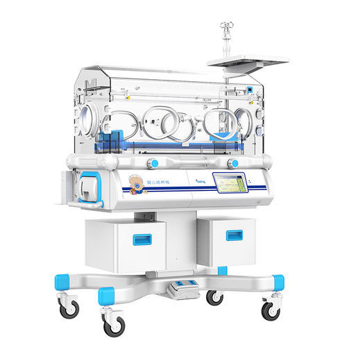 Incubadora neonatal com rodízios - BI-04 - Foshan Medco Medical equipment Co., Ltd. - com 6 portinholas